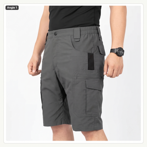 Pantalon de travail cargo utilitaire d'été pour homme, étiquette personnalisée, design multi-poches, genouillères renforcées, respirant, 90 % nylon, résistant à la chaleur - Product Image 2
