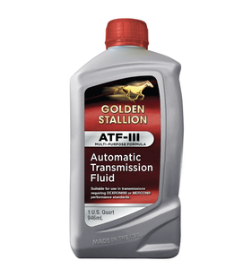 Lubricante Automotriz Golden Stallion ATF-III, Aceite de Motor Multiusos Antidesgaste SAE, Paquete de 6, 1 Cuarto de Galón - Product Image 1