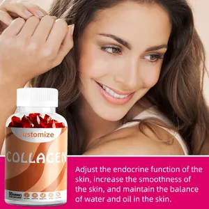 Aumenta il tuo marchio integratori Private Label per la salute della pelle e delle unghie dei capelli per gli adulti Vegan biotina Gummies di collagene