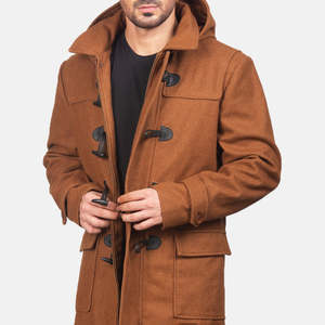 Manteau parka en laine pour homme, coupe slim, style décontracté, motif trench et blazer, couleur kaki Drake - Product Image 6