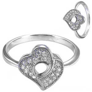 Bague pour femme en argent sterling 925 avec diamant en forme de cœur, cadeau élégant pour la femme moderne - Product Image 3