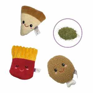 Paquete de almuerzo de comida rápida personalizado Pizza/patatas fritas diseñador de peluche de juguete para mascotas juguetes para perros chirriantes para mascotas - Product Image 1