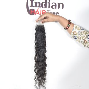 Cheveux humains indiens Remy non traités, alignés sur les cuticules, ondulés HD, prix de gros, extensions de tissage en dentelle naturelle sans nœuds, par Export - Product Image 4