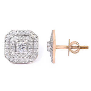 Boucles d'oreilles en diamant radieux luxueux Bijoux en pierres précieuses d'une beauté élégante - Product Image 2