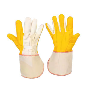 Premium Split Leather Welding Gloves with Palm Patch Heat Resistant Long Safety Outdoor Ski Cycling Gloves - Product Image 5