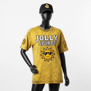 <b>Women</b> Acid Wash Shirt Premium Cotton Jersey 200 GSM Soft Vintage <b>Yellow</b> Oversized Fit Screen Printed Custom Logo Breathable - Product Image 6