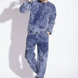 Ensembles de sweats à capuche personnalisés pour hommes ensemble de pantalons de survêtement et de sweat à capuche délavés à l'acide jogger multicolores épais pour l'hiver sweats pour femmes - Product Image 3