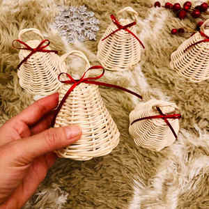 Best Choice Trending Vietnam Handwoven Bell Christmas Tree Decoration Eco-Friendly Natural Creative for Home Hanging Christmas - Product Image 4