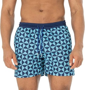 High Street Men's Summer Casual Mesh Shorts Patrón sólido Ecológico 5-Inseam Waisted Print Shorts - Product Image 1