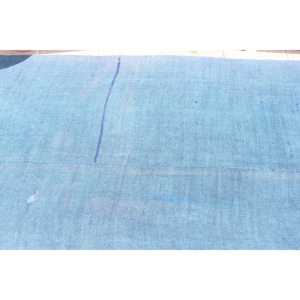 Alfombra Turca Vintage de 4.2x9.8 pies (128x300 cm), Alfombra con diseño de plantas y árboles azules - Product Image 4