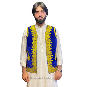 Chaleco Étnico Tradicional Hecho a Mano con Herencia Cultural Afgana Vintage para Hombre, Ropa para Bodas, Festivales y Actividades al Aire Libre en Invierno - Product Image 1