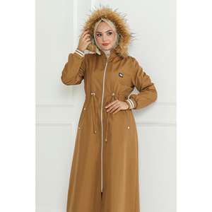 Gabardina Larga Taba 19215 con Diseño Acanalado y Detalle de Cordones, Prenda Exterior Elegante - Product Image 2