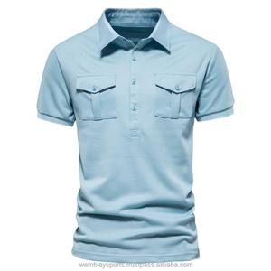 การขายส่งเสื้อโปโลผู้ชายแผงด้านบนคุณภาพสูงใหม่ในยุโรปและอเมริกาเสื้อยืดชายขนาดบวก - Product Image 2