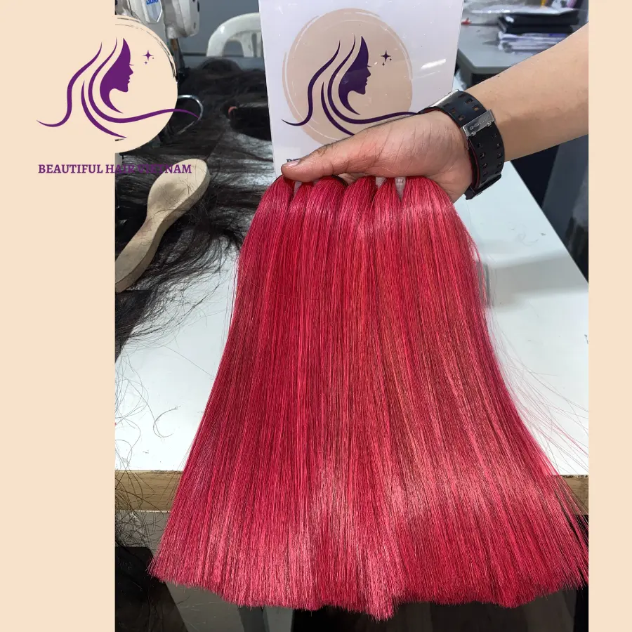Cheap And High Quality Virgin Human Hair Hot Red Bone Straight Frontal Wigs Raw Virgin Hair, Hair Bundles, Hair Extensions