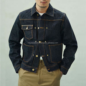 Personalizable chaqueta de mezclilla para hombre con relleno de algodón Vintage lavado transpirable tela fábrica al por mayor Oem Odm suave cómodo - Product Image 6