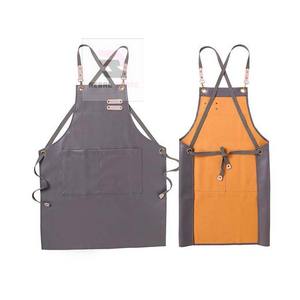 Delantales de peluquero de cuero PU profesional unisex con bolsillos Material de algodón y mezclilla cómodo - Product Image 5