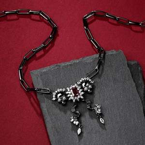 Conjunto de Joyería de Plata de Ley con Diseño de Dos Calaveras Jeulia Death Stare - Product Image 5