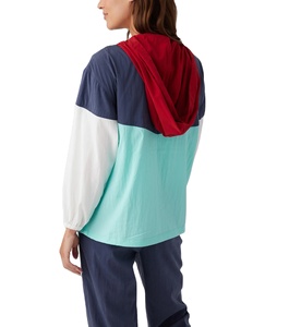 Veste de mode personnalisée grande taille pour femmes été décontracté imperméable coupe-vent en nylon imprimé tissu fourniture en gros grandes tailles - Product Image 2