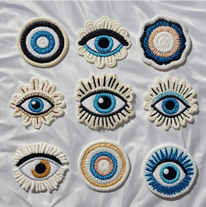 Brassard brodé broderie sac à dos étiquetage broderie <span class=keywords><strong>autocollant</strong></span> magique fantaisie sourire Chenille <span class=keywords><strong>Patch</strong></span> <span class=keywords><strong>tissu</strong></span> yeux Style patchs - Product Image 2