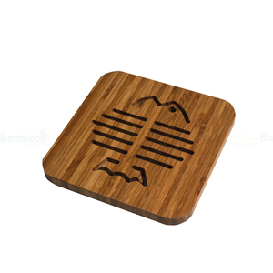 BFKN001 Soporte Ecológico de Bambú con Forma de Pez para Cucharas y Ollas, para Uso en la Cocina del Hogar - Product Image 1