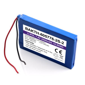 بطارية من المصنع الأفضل مبيعاً BAKTH-605776P-2S-<span class=keywords><strong>2</strong></span> 2500mah 7.4v بطارية ليثيوم بول قابلة لإعادة الشحن - Product Image 1