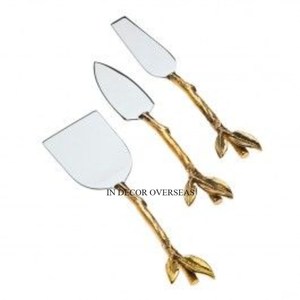 Juego de cubiertos de cuchara y gente de Metal de calidad Superior con aspecto brillante chapado en oro de alta calidad con asas de diseño único de mármol de Color azul - Product Image 4