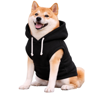 Security Black <b>Dog</b> Hoodie Printed ComfortablePet Sweatshirt Bold Letter Design Warm Cozy Fleece - Product Image 3