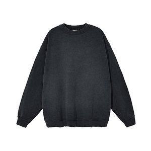 Sudadera lavada con ácido de manga larga personalizada más vendida para Hombres estilo de invierno nuevo diseño de cuello redondo 100% algodón estilo Vintage - Product Image 1