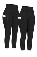 Leggings de yoga taille haute avec poche pour téléphone, longueur intégrale, extensibles, respirants, pantalons de sport pour femmes, couleur unie