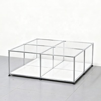 Canapé de salon modulaire de luxe en métal Table basse combinée en acier inoxydable pour la maison et l'hôtel