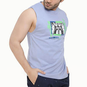 Débardeur d'entraînement de gymnastique en coton de haute qualité avec logo personnalisé OEM Vente en gros Chemise musculaire personnalisée - Product Image 4