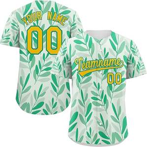 Camisas con botones personalizadas para adultos con camiseta de béisbol Conjunto deportivo de tendencia con nombre personalizado y número cosido - Product Image 1