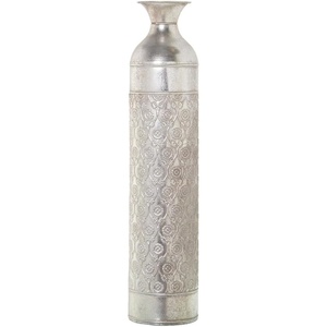 Florero de metal de color gris, lujosa decoración para el hogar para impresionantes arreglos florales - Product Image 3