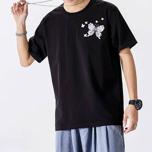 T-shirt décontracté pour femme de haute qualité 100% coton, motif uni avec broderie, taille plus, caractéristiques de la broderie, t-shirt avec broderie - Product Image 3