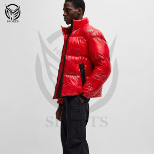 OEM de alta calidad de invierno de encargo del logotipo de gran tamaño Zip up Hombres Fleece Sherpa Reversible Puffer Jacket - Product Image 6