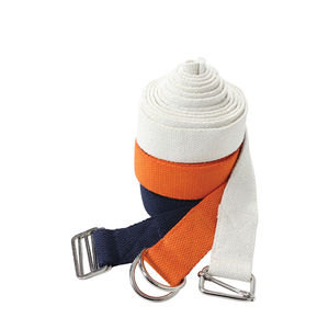 Sangle de yoga en coton réglable multicolores avec design personnalisable, logo personnalisé pour la remise en forme à domicile, le Pilates et les étirements assistés - Product Image 1