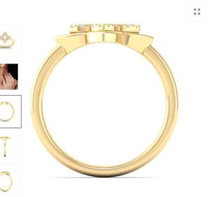 IGI GIA certificado 0,12 quilates Natural corte redondo diamante 18K oro Real joyería compromiso anillo de bodas para mujeres - Product Image 4