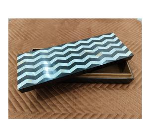 Boîte de rangement pour bijoux en nacre la plus demandée avec anneau de remontage, cadeau, qualité d'exportation, fabriqué en Inde - Product Image 4