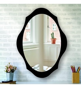 Miroir mural avec cadre en bois de qualité à l'exportation pour décoration de salle de bain avec emballage personnalisé disponible à un prix abordable - Product Image 1