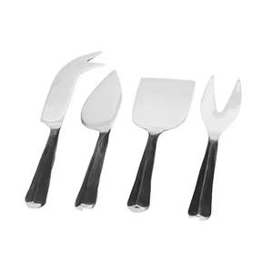 Ensemble de Spatules et Couteaux à Fromage en Acier Inoxydable Durable et Écologique avec Manche Rustique Forgé Noir - Product Image 1