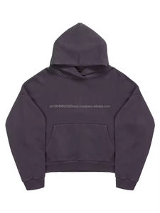 Sweat-shirt surdimensionné uni avec impression personnalisée, poids lourd, 500 g/m², molleton épais en coton, lavage à l'acide - Product Image 3