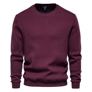 Sudaderas de cuello redondo de poliéster de algodón de alta calidad para hombre, sudadera informal de Color sólido para hombre, nueva moda de otoño, sudadera de marca Simple para hombre - Product Image 6
