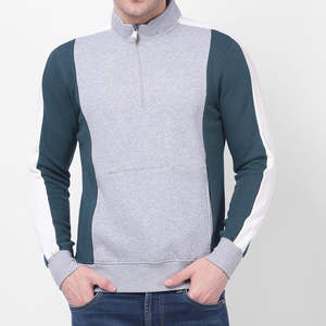 Wholesale Custom Sublimation Zipper Hoodies Sweatshirt Fashion Half Zip <b>Turtleneck</b> Pullover Trend <b>Men's</b> Pullover Street Wear - Product Image 1