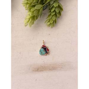 Colgante de Piedras Múltiples Hecho a Mano por Navajos en Plata de Ley, Componente para Joyería - Product Image 5