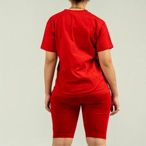 Ensemble short et t-shirt de motard pour femme-Ensemble deux pièces confortable et tendance pour l'été, la détente et les sports de plein air - Product Image 6