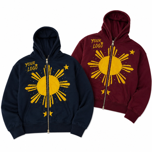 เสื้อฮู้ดดี้รุ่นลิมิเต็ดอิดิชั่น Custom Eclipse ผ้าเฟรนช์เทอร์รี่ 360 GSM ทรงโอเวอร์ไซส์ สตรีทแวร์ แบบสวมหัว OEM ODM ยูนิเซ็กส์ คุณภาพพรีเมียม - Product Image 1