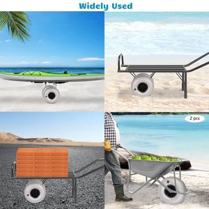 2 paket 10in yedek büyük plaj kum TiresKayak Dolly kano plaj balıkçılık Buggy sepeti DIY plaj tekerlekler kum için - Product Image 6