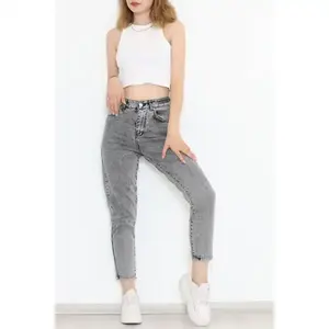 Pantalones vaqueros ajustados a la moda para mujer, pantalones vaqueros ajustados de cintura alta azules, pantalones vaqueros elásticos para mujer, pantalones vaqueros transpirables de talla grande para mujer