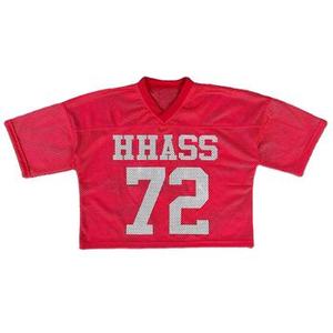 T-shirt de maillot de football en maille surdimensionnée personnalisé de haute qualité Chemises en maille de football rétro pour hommes T-shirt de football en maille Boxy - Product Image 3