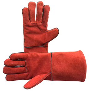Proveedor principal de guantes de seguridad de cuero genuino dividido de vaca con alto algodón El mejor precio para protección de trabajo antiimpacto - Product Image 1